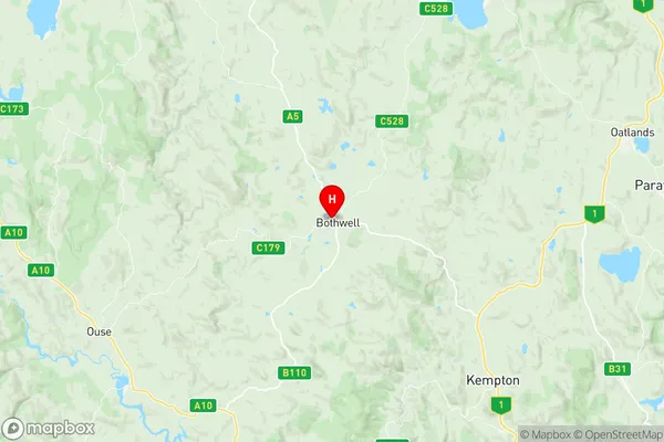 Central Highlands, Tasmania Region Map