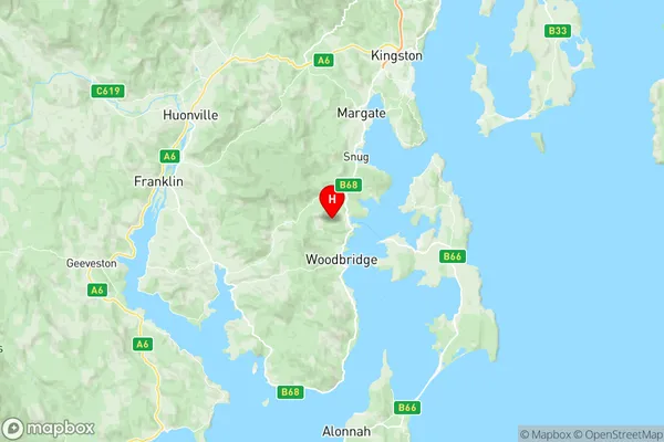 Bruny Island Kettering, Tasmania Region Map