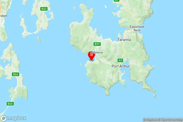 Forestier Tasman, Tasmania Region Map