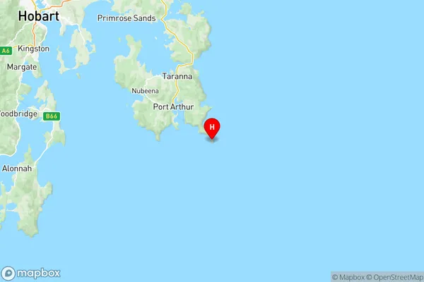 South East Coast, Tasmania Region Map