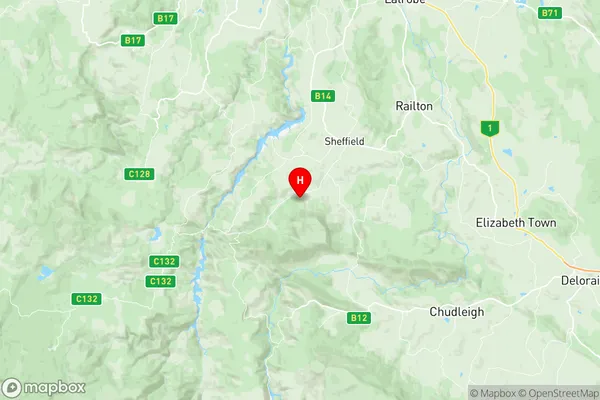 Sheffield Railton, Tasmania Region Map