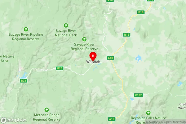 Waratah, Tasmania Region Map