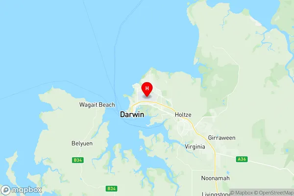 Darwin Airport, Northern Territory Region Map