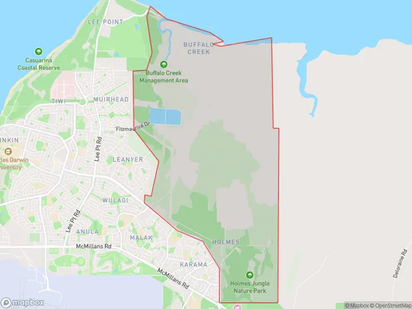 Buffalo Creek, Northern Territory Polygon Area Map