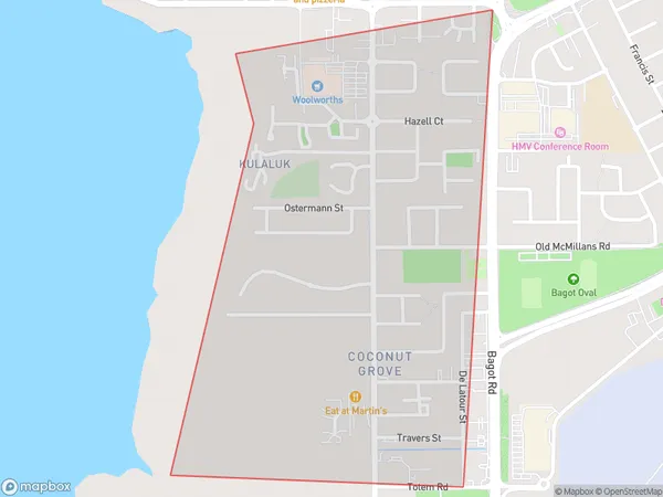 Coconut Grove, Northern Territory Polygon Area Map