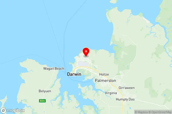 Leanyer, Northern Territory Region Map
