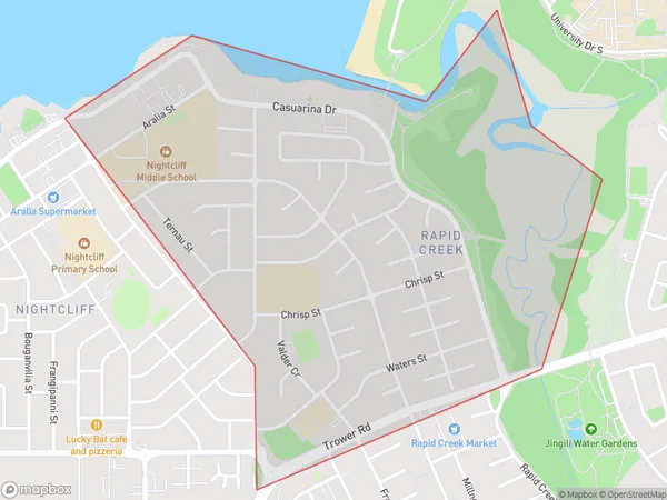 Rapid Creek, Northern Territory Polygon Area Map