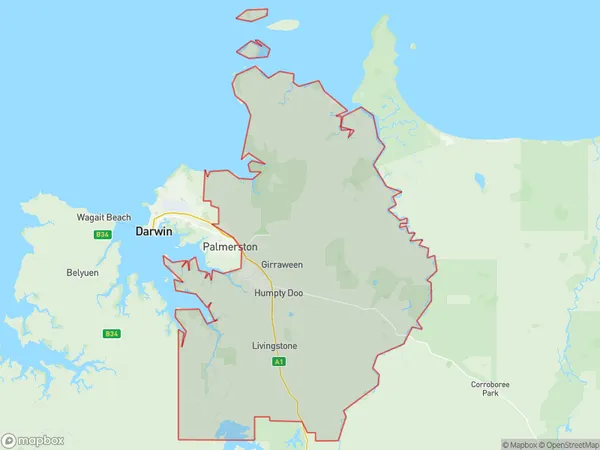 Litchfield, Northern Territory Polygon Area Map