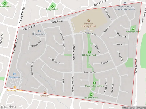 Postal Code 0832 Regions Map for Bakewell