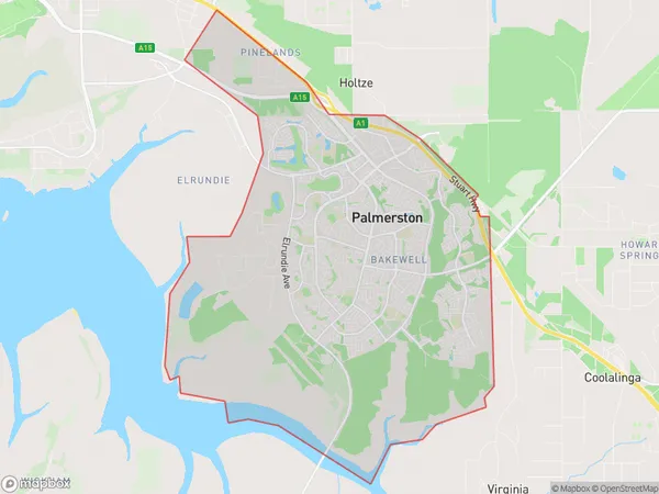 Palmerston, Northern Territory Polygon Area Map