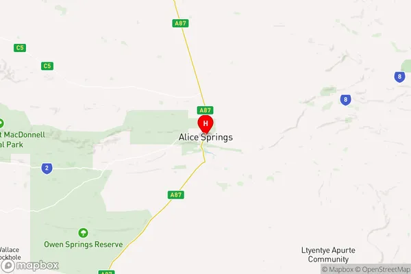 Alice Springs, Northern Territory Region Map