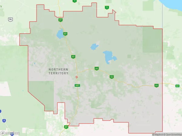 ZipCode 0813 Areas Map for Barkly