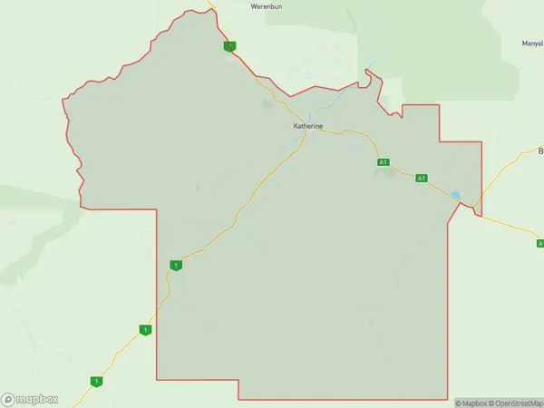 ZipCode 0850 Areas Map for Katherine