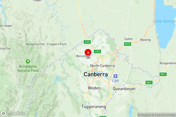 Belconnen, Australian Capital Territory Region Map