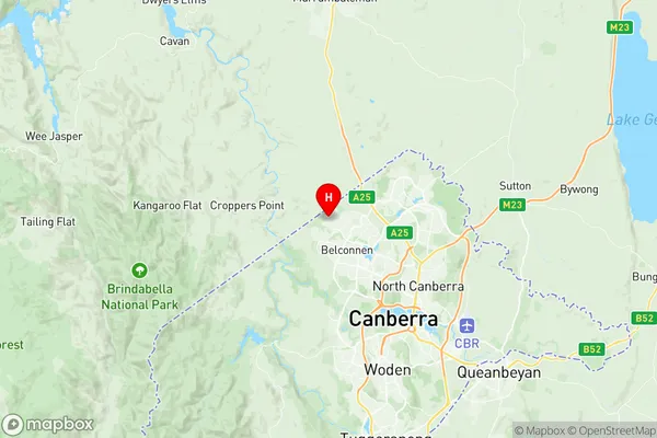 Dunlop, Australian Capital Territory Region Map