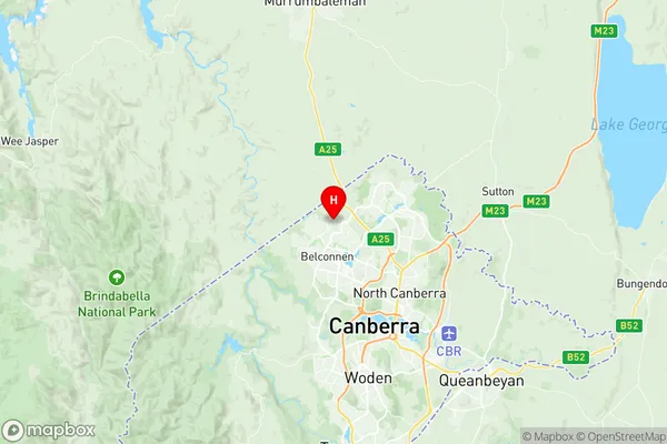 Fraser, Australian Capital Territory Region Map