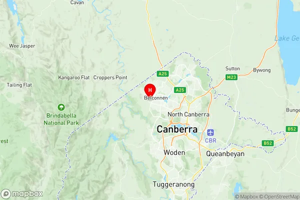 Higgins, Australian Capital Territory Region Map