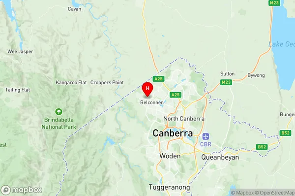 Latham, Australian Capital Territory Region Map