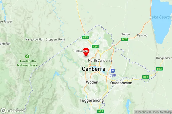 Macquarie, Australian Capital Territory Region Map