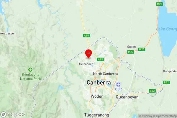 Melba, Australian Capital Territory Region Map