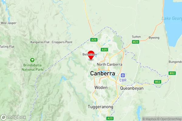 Weetangera, Australian Capital Territory Region Map