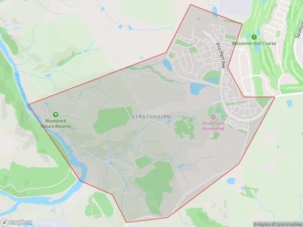 Strathnairn, Australian Capital Territory Polygon Area Map