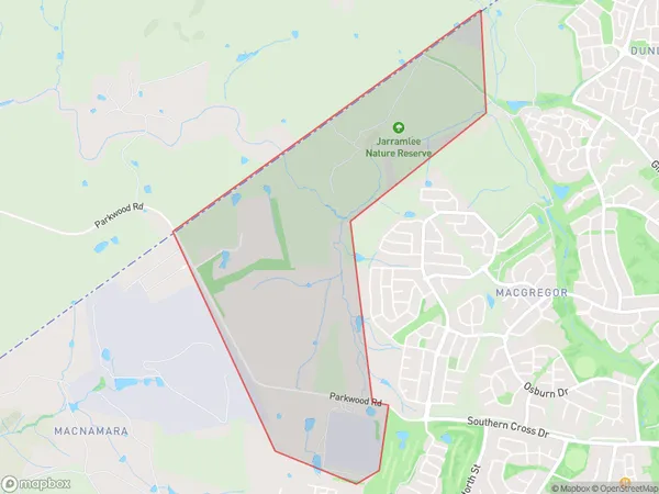 West Belconnen, Australian Capital Territory Polygon Area Map