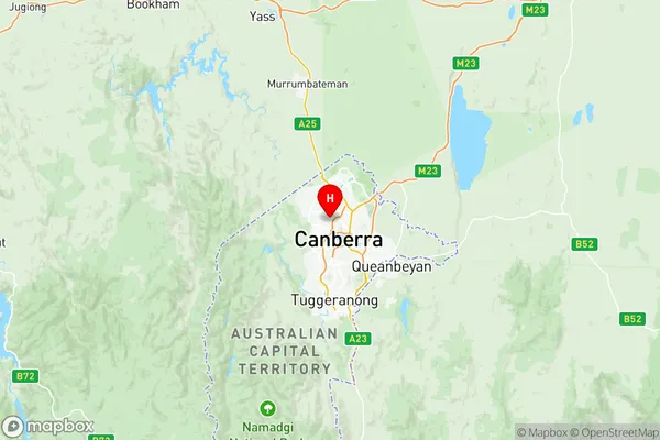 Belconnen, Australian Capital Territory Region Map