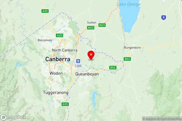 Kowen, Australian Capital Territory Region Map