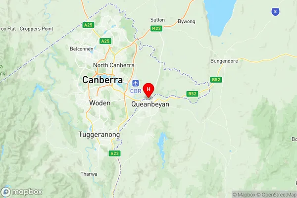 Canberra East, Australian Capital Territory Region Map