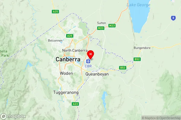 Canberra Airport, Australian Capital Territory Region Map