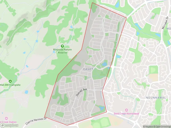 Casey, Australian Capital Territory Polygon Area Map