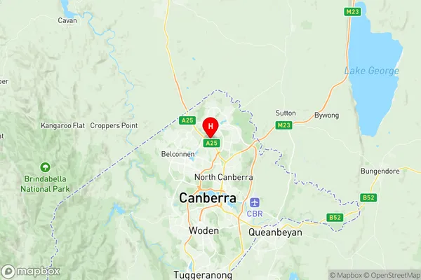 Crace, Australian Capital Territory Region Map