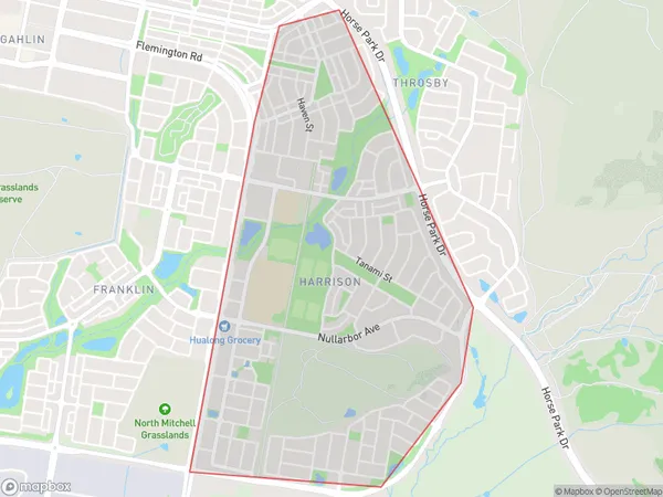 Harrison, Australian Capital Territory Polygon Area Map