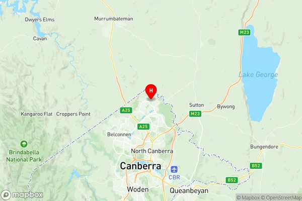 Jacka, Australian Capital Territory Region Map