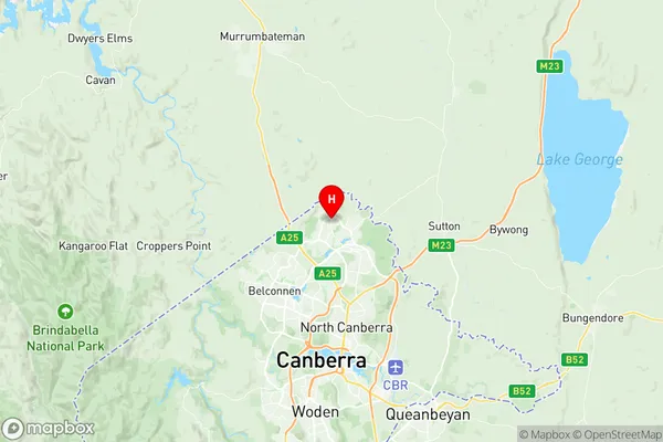 Moncrieff, Australian Capital Territory Region Map