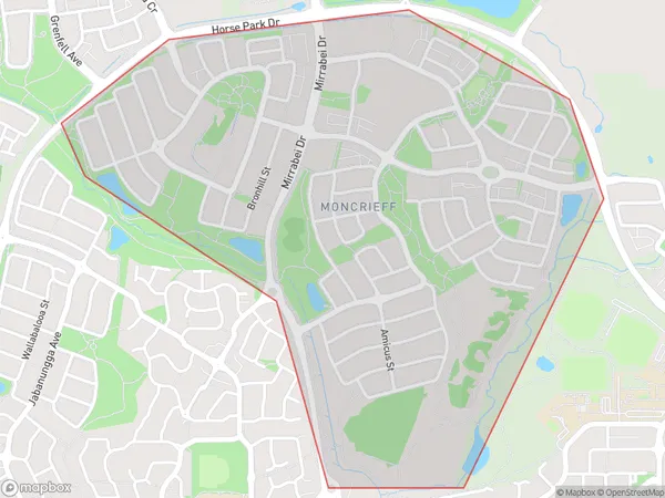 Moncrieff, Australian Capital Territory Polygon Area Map