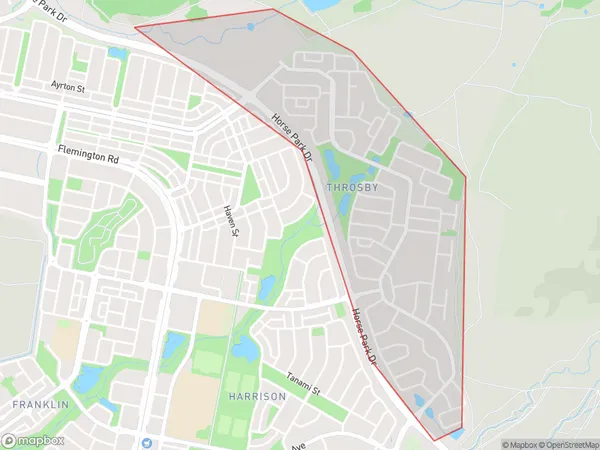 Throsby, Australian Capital Territory Polygon Area Map