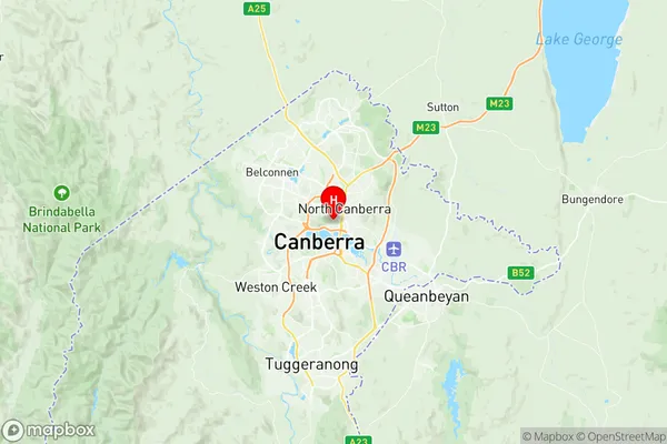 Acton, Australian Capital Territory Region Map