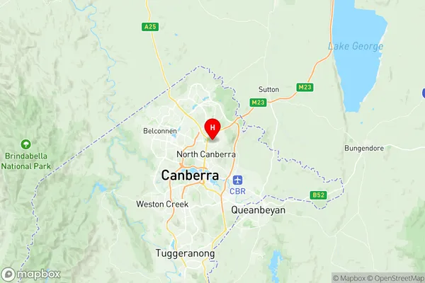 Downer, Australian Capital Territory Region Map