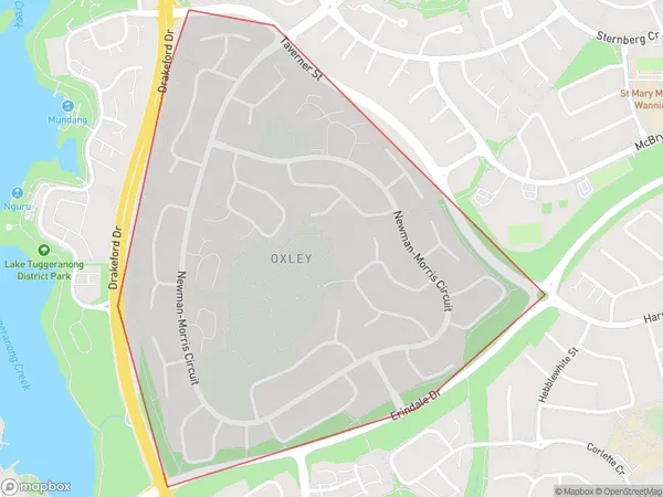 Oxley (ACT), Australian Capital Territory Polygon Area Map