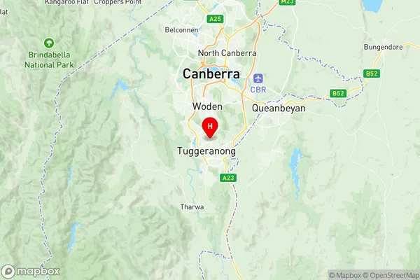 Wanniassa, Australian Capital Territory Region Map