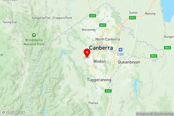 Duffy, Australian Capital Territory Region Map