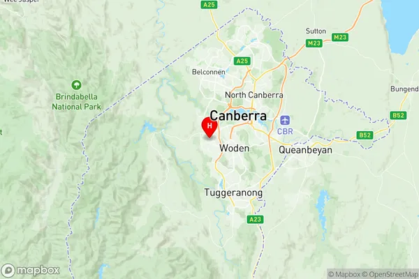 Holder, Australian Capital Territory Region Map