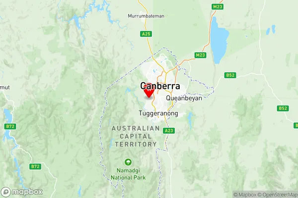 Weston Creek, Australian Capital Territory Region Map