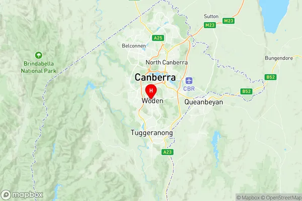 Phillip, Australian Capital Territory Region Map