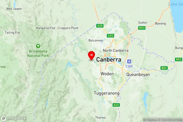 Denman Prospect, Australian Capital Territory Region Map