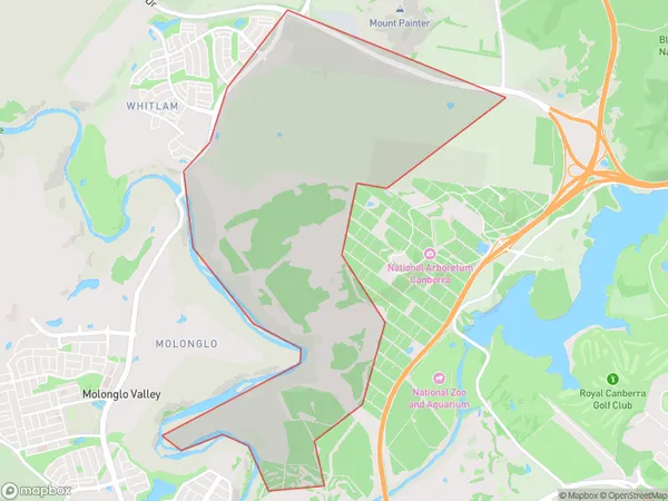 Molonglo East, Australian Capital Territory Polygon Area Map