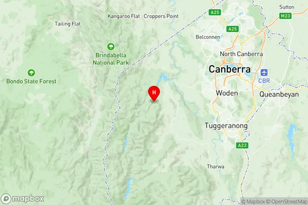 Namadgi, Australian Capital Territory Region Map