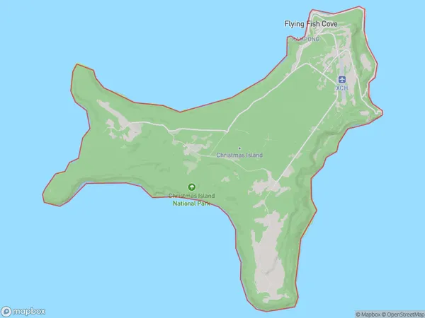 Christmas Island, Other Territories Polygon Area Map